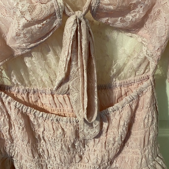 Free People Blush Lace Tie-Front Ensemble - Picture 5 of 9